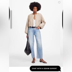 Madewell Petite Darted Barrel Leg Jeans in Edmonson wash